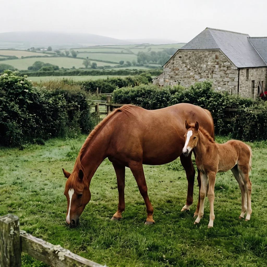 Élevage de chevaux au La Terre de nos Pères, Val d'Issoire