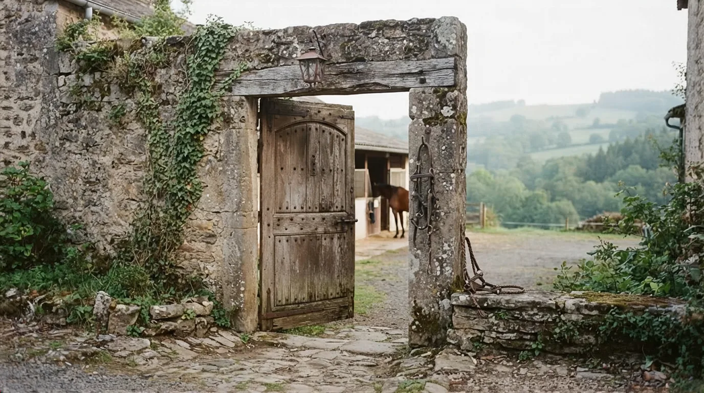 Entrée du La Terre de nos Pères, centre équestre à Val d'Issoire