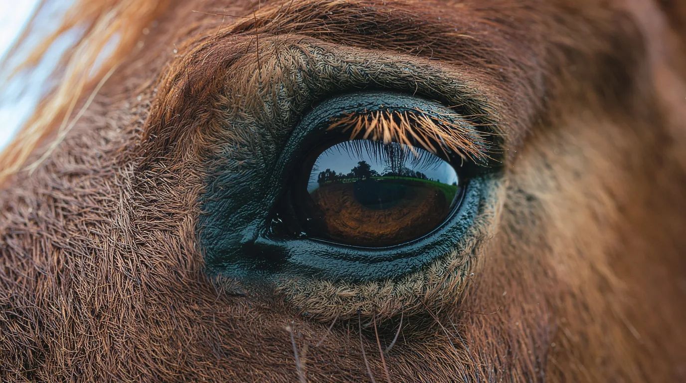 Un regard de cheval au La Terre de nos Pères, Val d'Issoire